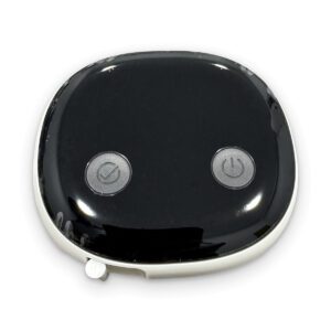 smartory-smart-measuring-tape-top შავი სმარტ საზომი ლენტი ციფრული ეკრანით.